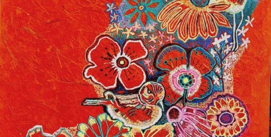 Finches in the Flowers